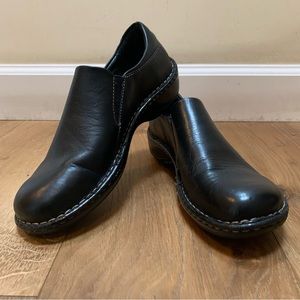 BORN Black Leather Loafers